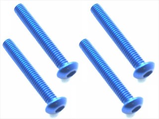 70-75ジュラルミンヘックスボタンビス 3×20(濃ブルー) 4本入 [NAR-320BY]]