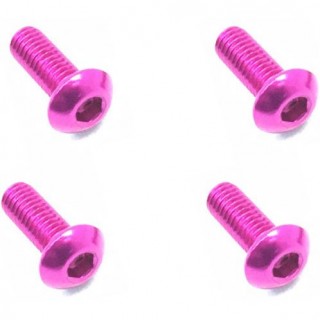 70-75ジュラルミンヘックスボタンビス 3×8(ピンク) 4本入 [NAR-308PK]]