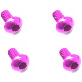 70-75ジュラルミンヘックスボタンビス 3×6(ピンク) 4本入 [NAR-306PK]]