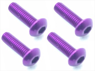 70-75ジュラルミンヘックスボタンビス 3×10(パープル) 4本入 [NAR-310P]]