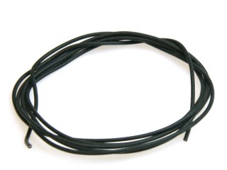 シリコン銀コード・20G(ゲージ)(黒 120cm) [EG-3879-BK]