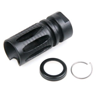 M4 フラッシュハイダー・ナイツタイプ(14mm逆ネジ)(リング+スプリング付) [5322]]