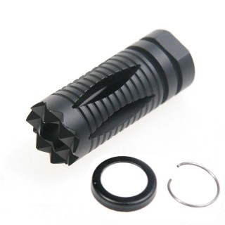 M4 フラッシュハイダー・トロイCQBタイプ(14mm逆ネジ)(リング+スプリング付) [5319]]