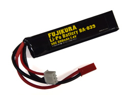 リポバッテリー 30C 500mAh 7.4V 電動ハンドガンサイズ(GUN) [BA-039]