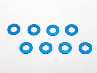 Φ3.0×Φ6.0×0.5mm アルミシム(ブルー)(8個入) [ZC-A3605]