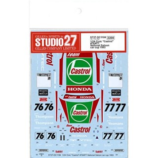 1/24 Civic Castrol #76/#77 1993 [ST27-DC1184]