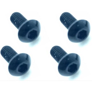 70-75ジュラルミンヘックスボタンビス 3×6(ブラック) 4本入 [NAR-306BK]]