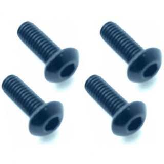 70-75ジュラルミンヘックスボタンビス 3×8(ブラック) 4本入 [NAR-308BK]]