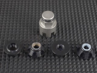 スマートホイルナット Type 1C/F・ツール付セット(ブラック) [QT-121-CFT-BK]