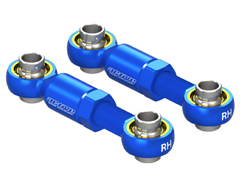 ピロボール付ショートステアリングロッド(20~25mm/ブルー) [STR256B]
