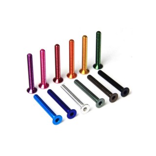 ジュラルミンヘックス皿ビス Ｍ3×25ｍｍ 5個 ブラック [R31M070BK]]