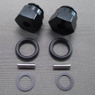 GF-01用 アルミ6角ハブ 10ミリ厚 ブラック(2個入り) [JP-491]]