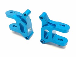 一体型フロントハブキャリア キャスター角6度(ブルー)(タミヤ WR-02用) [SWR-136B]