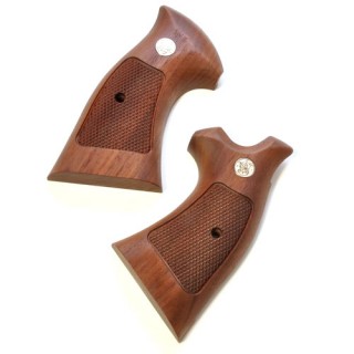 S&W Kフレーム ウォールナットチェッカー オーバースクエア [CG-203]]