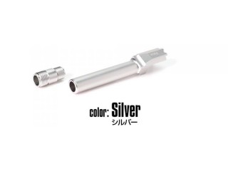 東京マルイ ガスブローバック M&P9用 メタルアウターバレルSAS(14mm逆ネジ・CCW)(シルバー) [LL-15500]