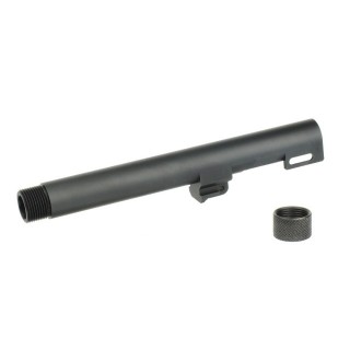 東京マルイ M9A1 Gemtechタイプ サイレンサー対応アルミアウターバレル BK(14mm正ネジ) [DET-OB-TM05BK]]