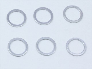 アルミカラー M5×6.4×1.5t(シルバー) 6個入り [SGE-7515S]