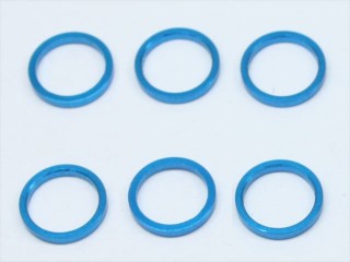 アルミカラー M6×7.4×1.0t(タミヤブルー) 6個入り [SGE-8610TB]