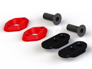 超軽量アルミ・リヤウイングサポートセット(レッド) [STR352R]