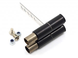 1/10スケール ステンレススチール デュアルエキゾーストパイプ [YA-0467]