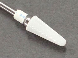 セラミックカッター ジルコナイト コーン(ファイン) φ6×14mm(1本入/軸径2.35φ) [ZKC2003]