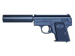 ポケットハンドガン ベビーブローニング サイレンサー付/ エアーコッキング [CRW-13816]