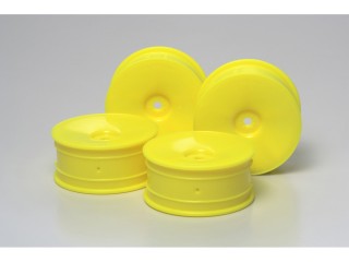 蛍光イエロー ミディアムナローディッシュホイール4本(オフセット0) [49421]