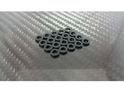 RC MISSION 高精度アルミニウムシム 3×6×0.75(ブラック/20個入) [MI-3S0.75-K20]