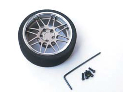 アルミステアリングMFホイール 8-Spoke(Fチタン/クロームリム) [HS-69947]