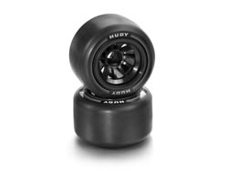 HUDY 1/10 F1ラバータイヤ接着済(リア/2pcs) [803080]