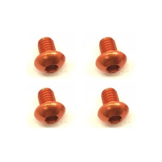 70-75ジュラルミンヘックスボタンビス 3×4(オレンジ) 4本入 [NAR-304OR]]