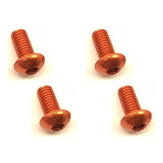 70-75ジュラルミンヘックスボタンビス 3×6(オレンジ) 4本入 [NAR-306OR]]