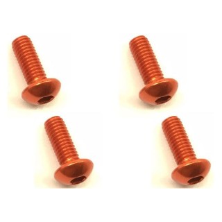 70-75ジュラルミンヘックスボタンビス 3×8(オレンジ) 4本入 [NAR-308OR]]