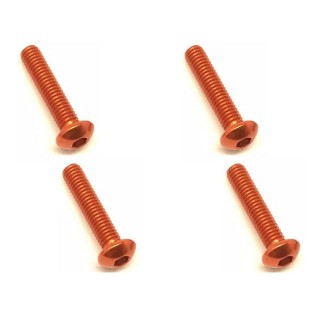 70-75ジュラルミンヘックスボタンビス 3×14(オレンジ) 4本入 [NAR-314OR]]
