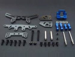 フロントサスペンションシステム For ドリパケ樹脂シャーシ(ヨコモブルー) [US88104-YB]