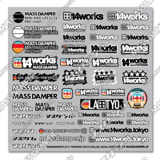 Mass Damper RCデカールシート 1/32ミニ四駆サイズ [T4-STK04]]
