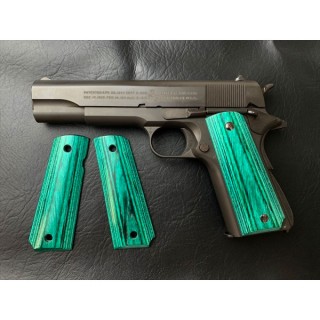 ウッドグリップ ガバメント / 45AUTO(スムース/グリーン) [AWG-423]]