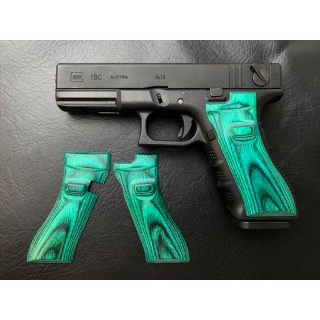 ウッドグリップ グロック17/18C(スムース/グリーン) [AWG-424]]