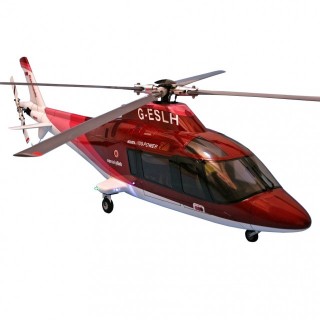 ※送料特大※ アグスタ A109(ワインレッド) 550クラススケールボディ [CAS-11109]]