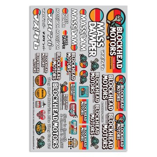 MASS DAMPER x BLOCKHEAD MOTORS 1/10 RC用コラボデカールシート [BHM-STK10]]