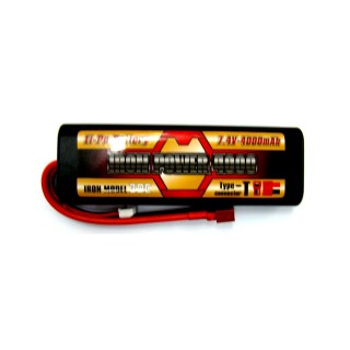Li-Poバッテリー 7.4V 4000mAh 30C ラウンドケース [VT4000-30-2S]]