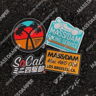 Mass Damper Mini4WD SoCal Sticker Set - 4 Pack [MD-SK-18]]