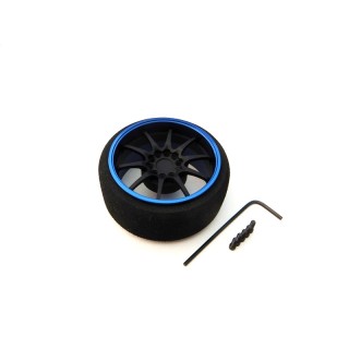 アルミステアリングMFホイール Papi Racing(Fブラック/ブルーリム) [HS-48517]]