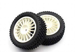 フロントラリータイヤセット接着済み/ホワイト [XCT160740WH#]]