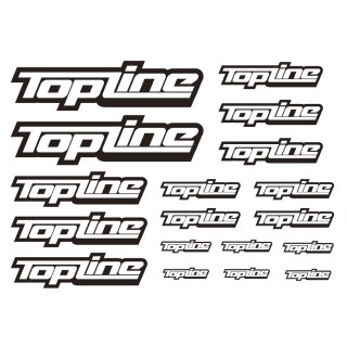 TOPLINEオリジナル切り文字ステッカー typeA マットブラック(中抜き) [TP-106]]