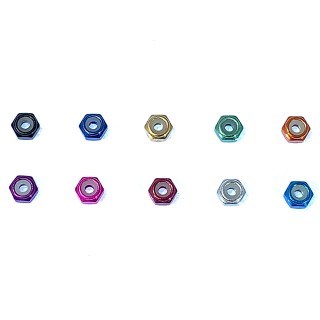 アルミ薄型ナイロンナット 2mm(ゴールド) 10個入 [SGE-102UG]]