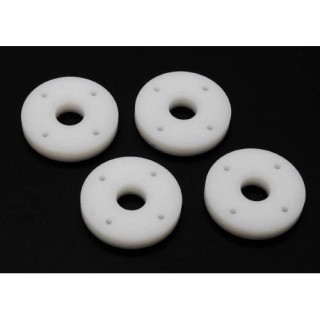 高精度ショックピストン φ0.6x4 穴 フッ素樹脂削り出し 4pcs(TRF/WRAP-UP) [0500-FD]