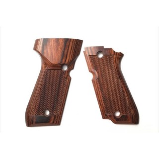 ウッドグリップ KSC製 M93RII(チェッカー/レッド) [AWG-431]]