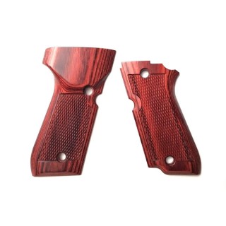 ウッドグリップ KSC製 M93RII(チェッカー/レッド) [AWG-432]]