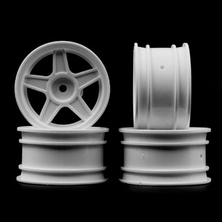 1/10ミニ用5本スポークホイル白4pcs [WL-0141WT]]